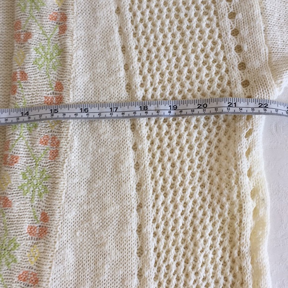 Sundance ivory embroidered open front cardigan - Picture 6 of 8